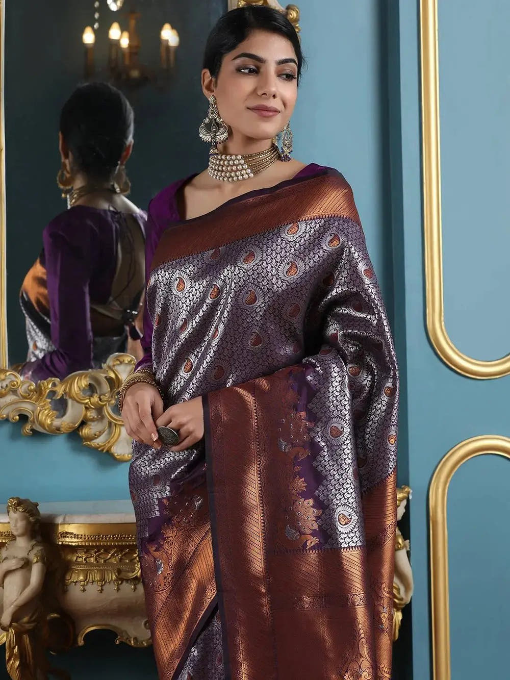 Kanjivaram Silk Saree With Zari Work