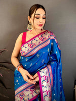 Royal Blue Soft Silk Kanjivaram Saree
