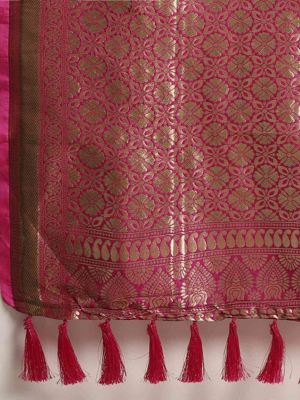 Banarasi  Rama Colour Silk Blend Woven Design Saree