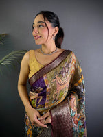 Multi Pure Viscose Kalalmkari Printed Saree