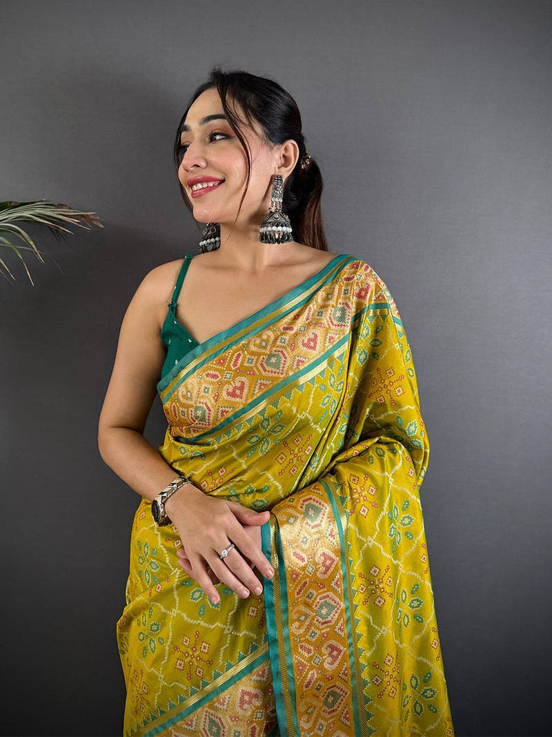 Radiant Pochampally Patola Silk Saree