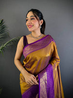 Golden Grace Tilak Butta Soft Silk Saree
