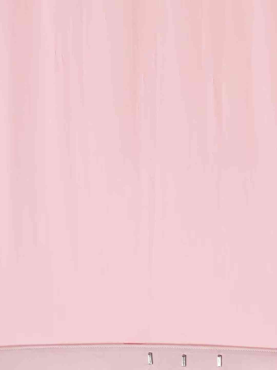 Stylish Viscose Rayon Pink Colour Solid Saree With Ruffel Border