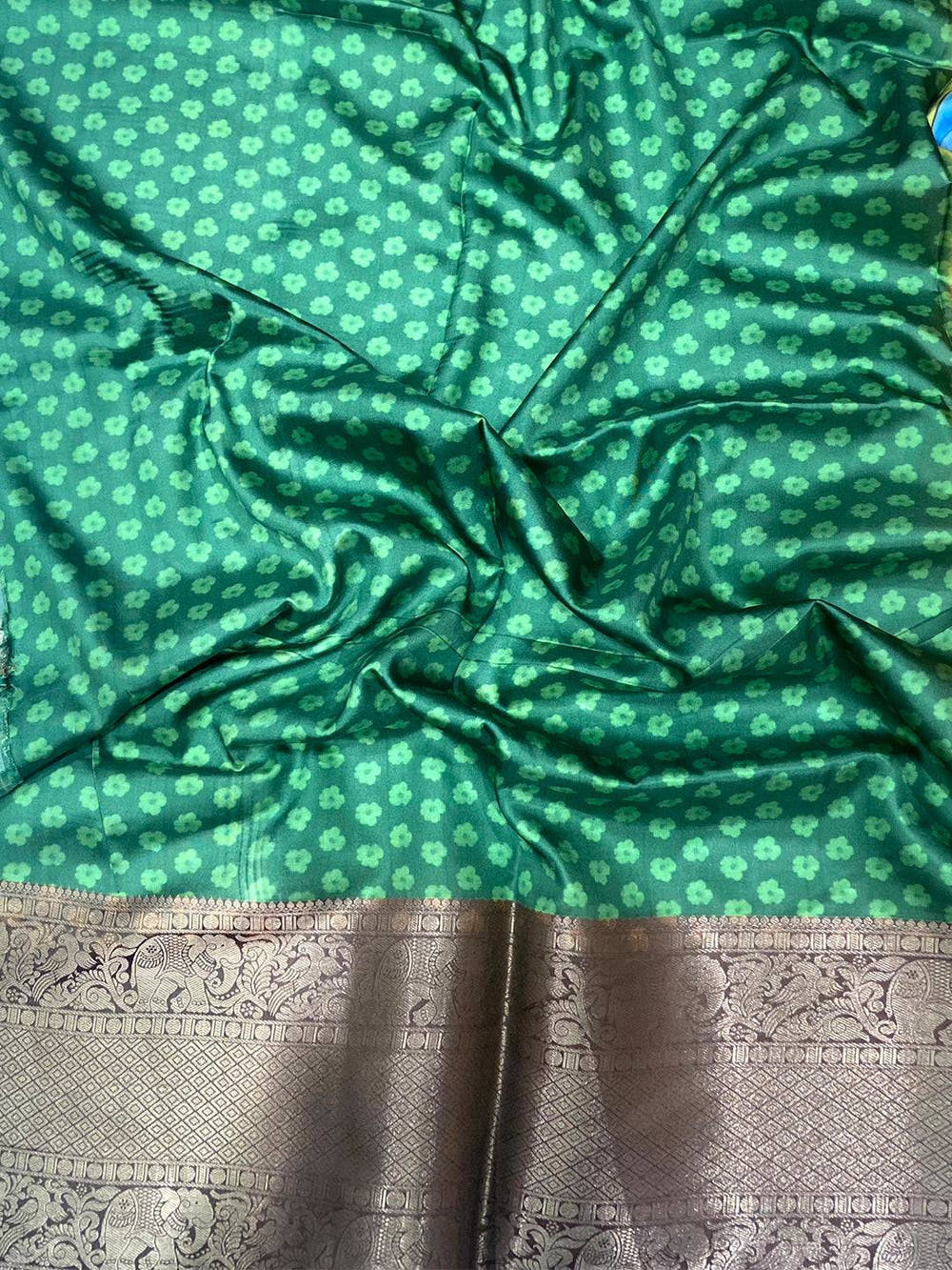 Mustard Banarasi Silk Kalamkari Saree
