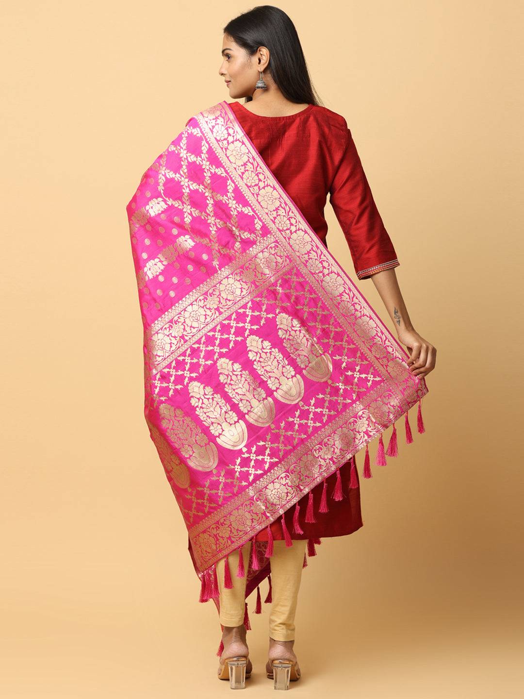Exclusive Silk Blend Woven Design Dupatta