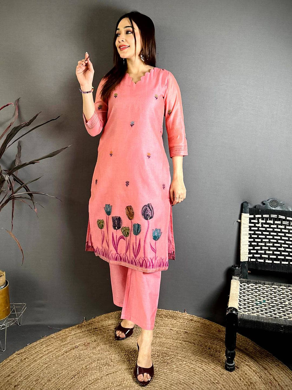 Rose Pink Floral Heritage Dress