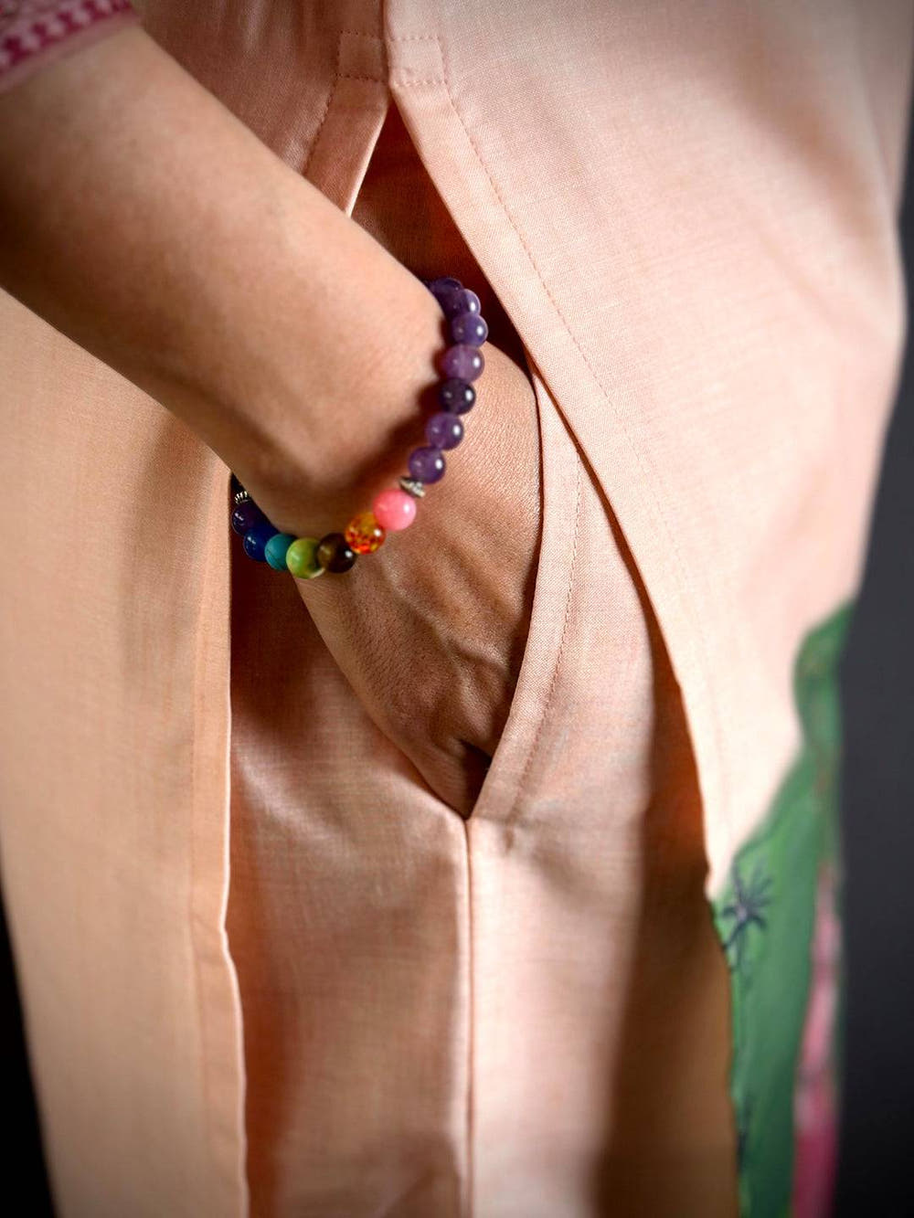Pichwai  Diamond  Neck   Kurti