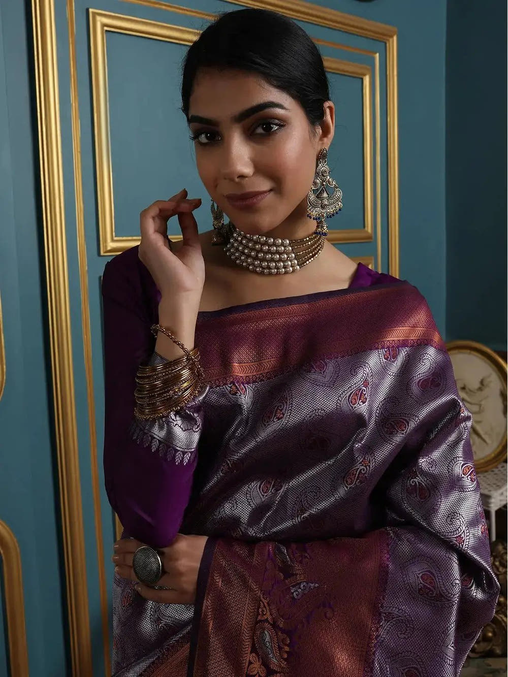 Kanjivaram Silk Saree With Zari Work
