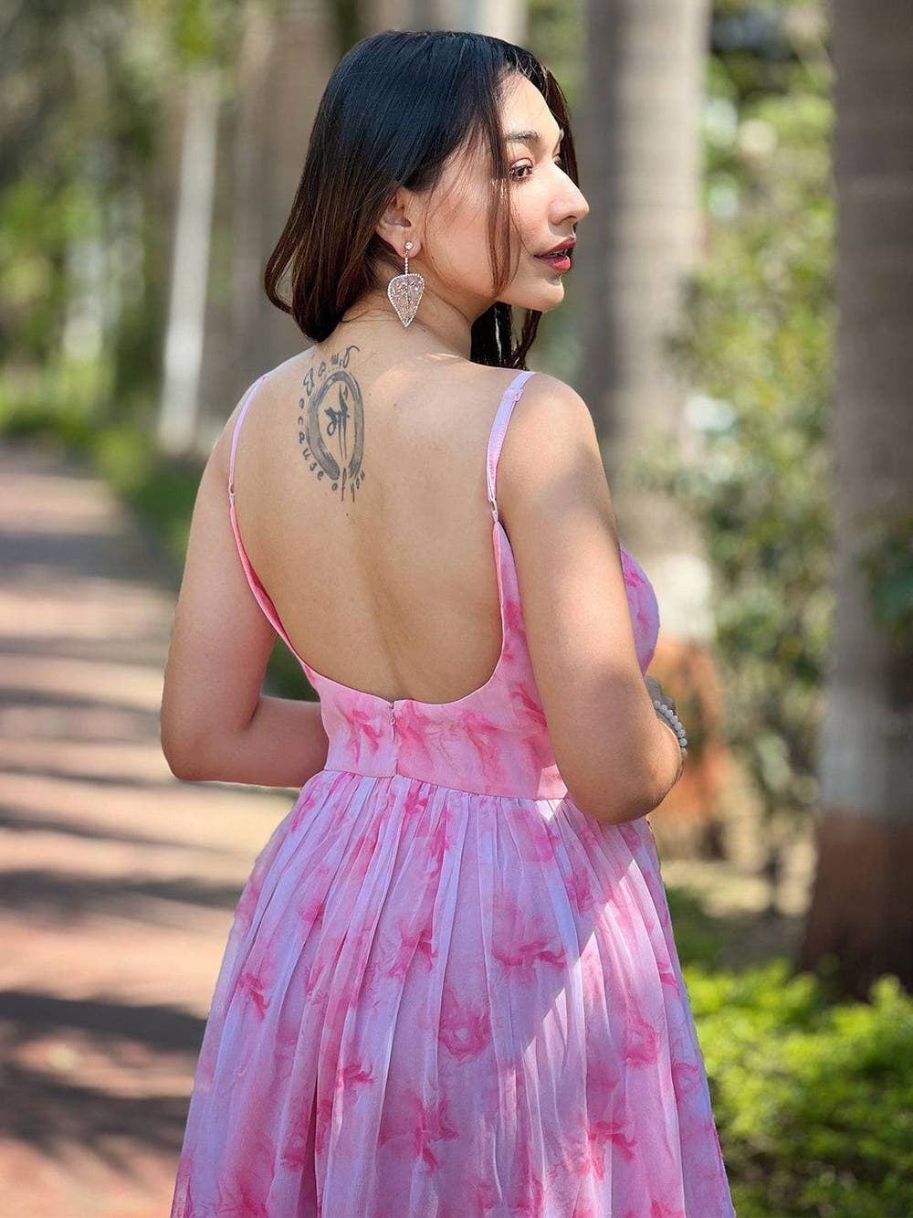 Blush Pink Batik Printed Dress