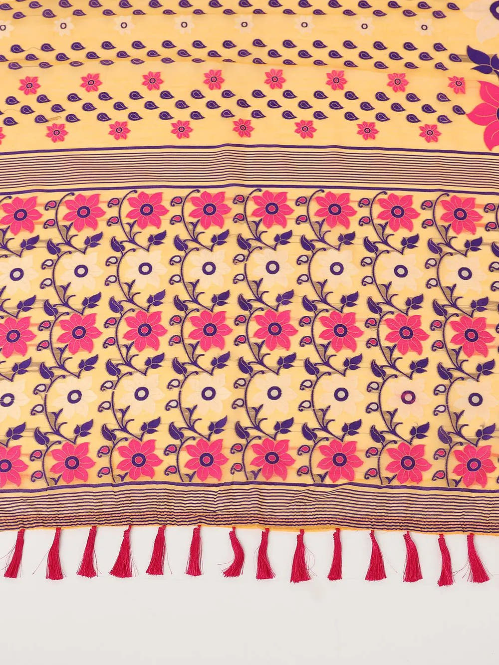 Dhakai Jamdani Light Weight Cotton Silk Saree