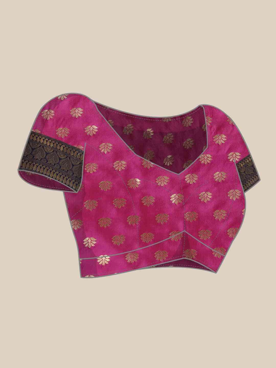Banarasi  Navy Colour Silk Blend Woven Design Saree
