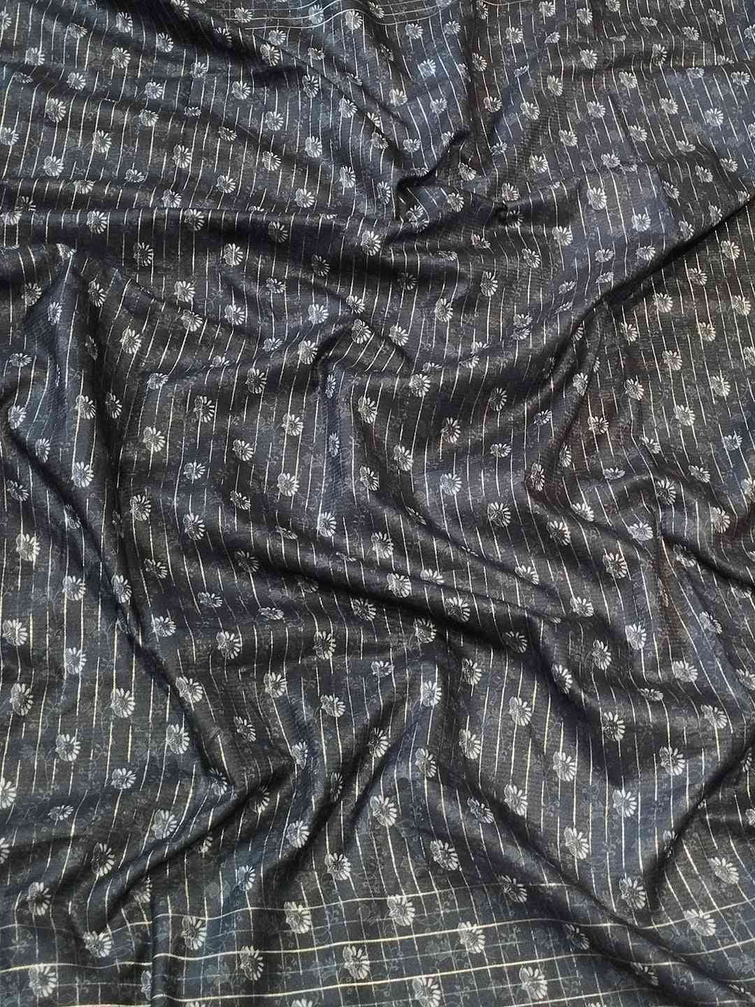 Satin Kota Doria Saree With Kalamkari Digital Print In Lavender Colour