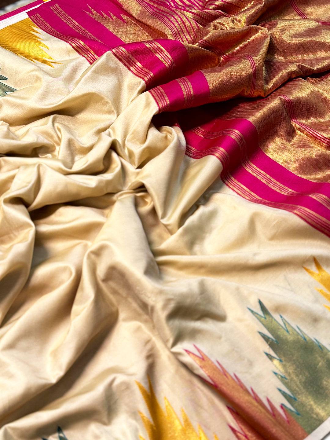 Chiku Copper Radiance Soft Silk Saree
