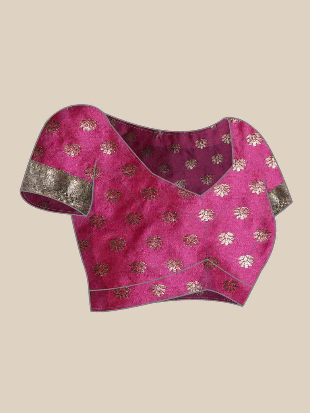 Banarasi  Grey Colour Silk Blend Woven Design Saree