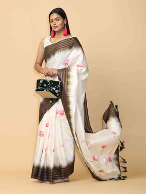  Soft Silk Pichwai Kalamkari Saree for Party Wear