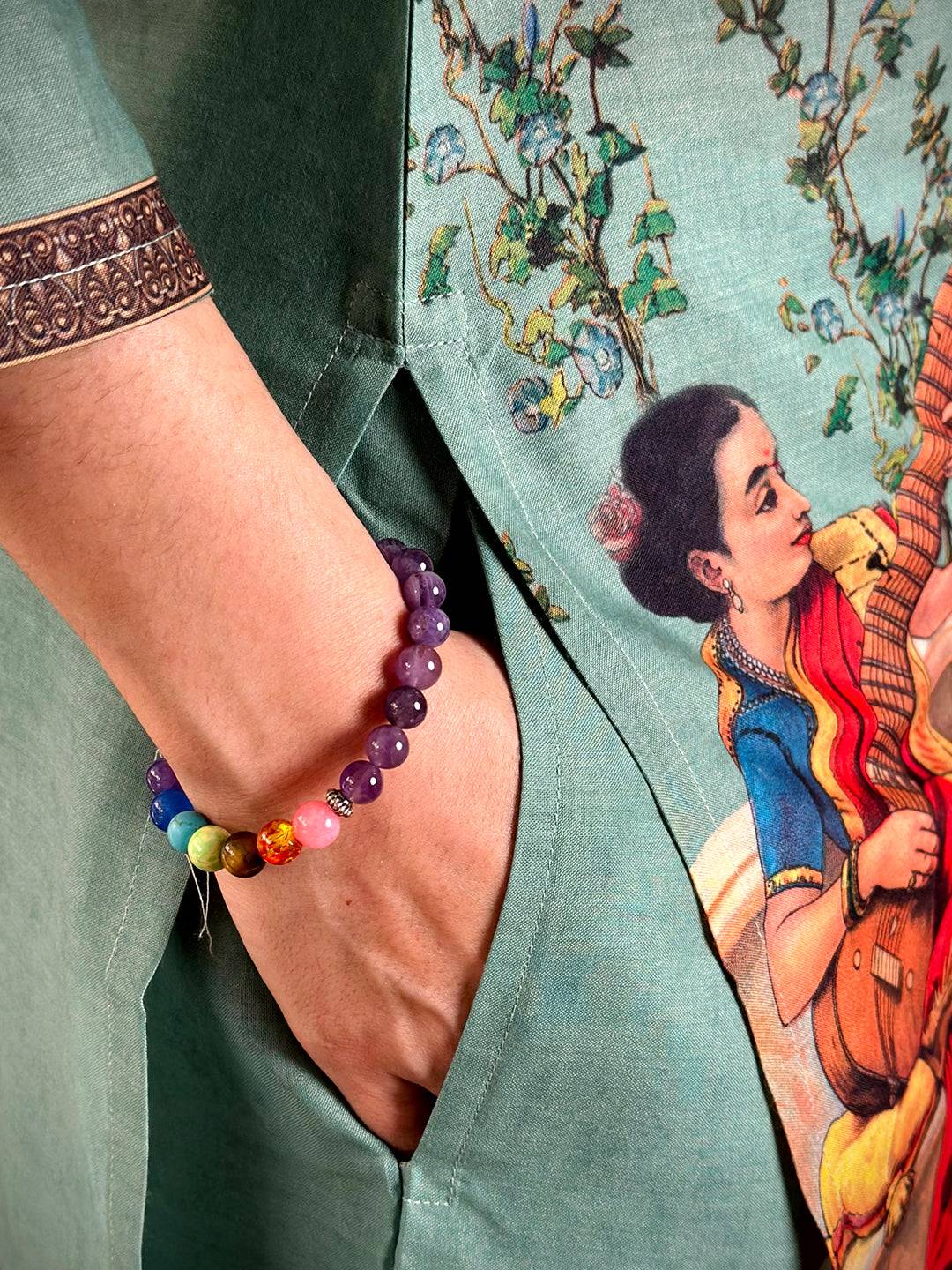 Painting  Print  V  Neck  Kurti