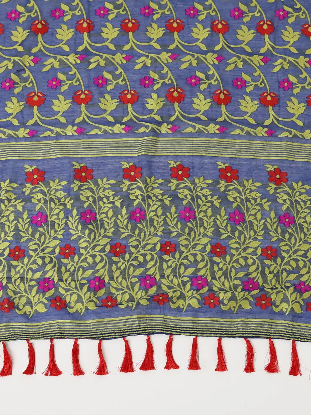  Dhakai Jamdani Cotton Silk Saree