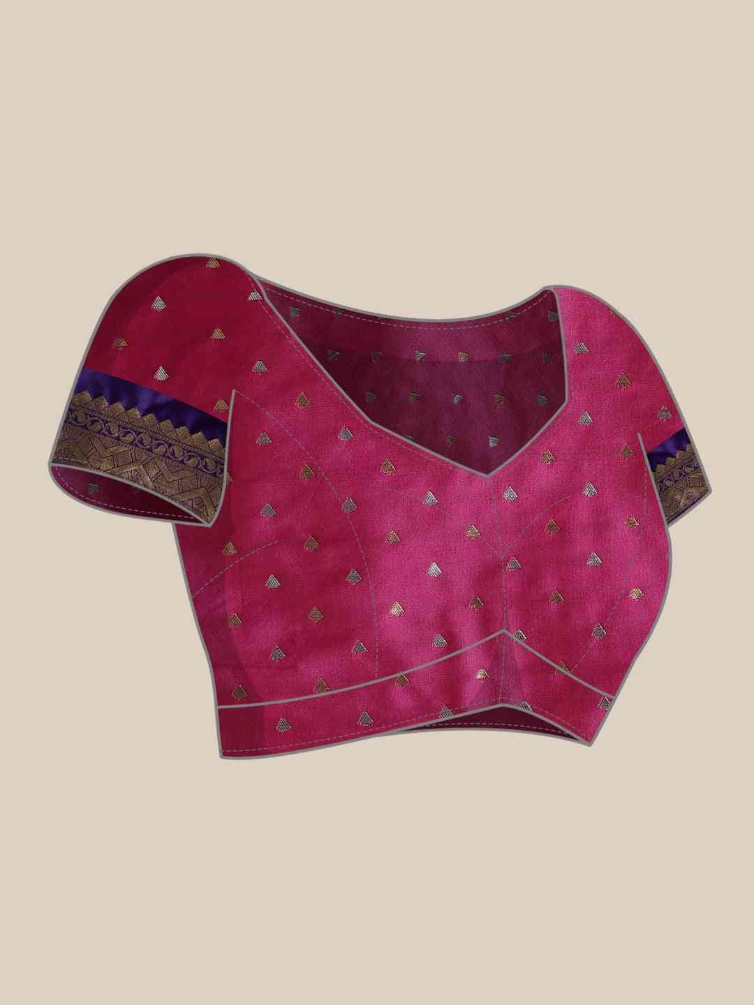 Trendy Navy Colour Silk Blend Woven Design Banarasi Saree