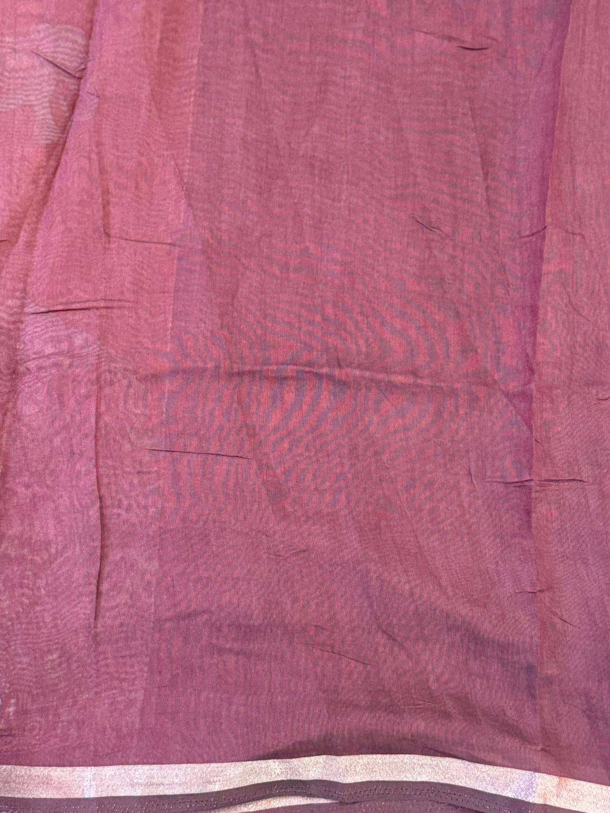 Yellow Mul Kalamkari Printed Saree