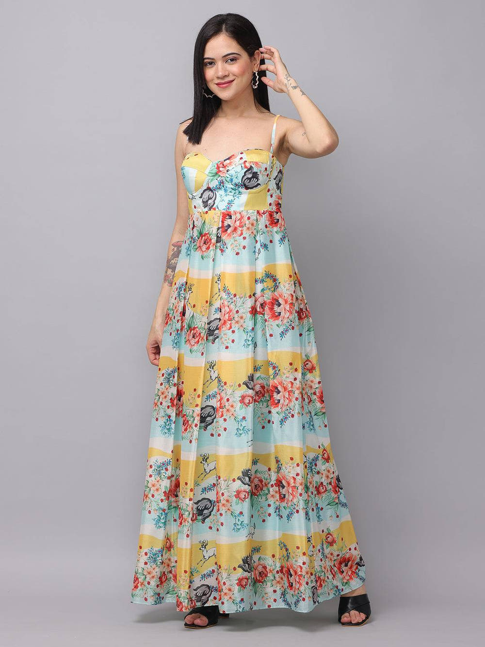 Chiffon Print Sleeveless Dress