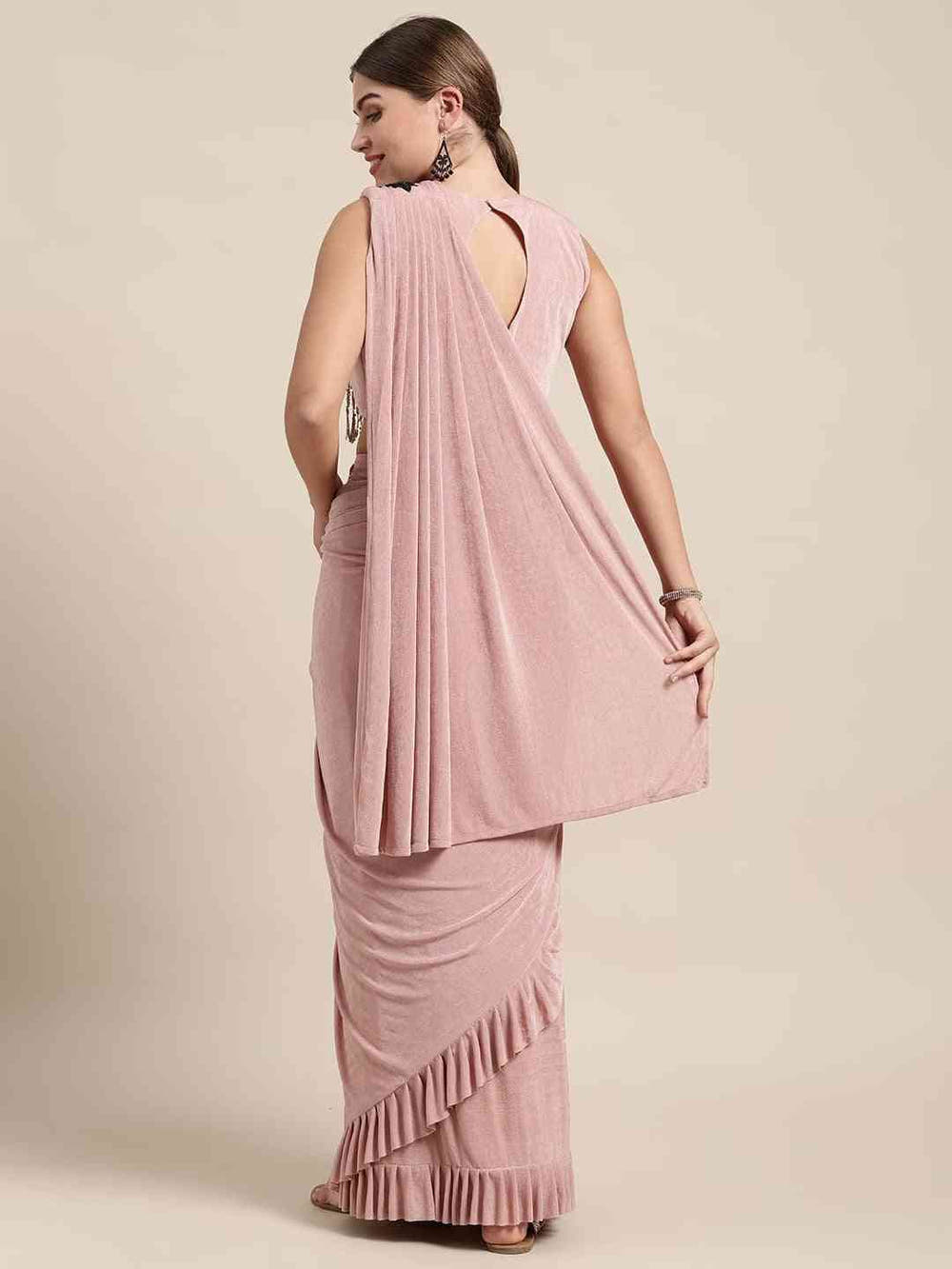 Stylish Viscose Rayon Muvel Colour Solid Saree Party Wear Saree