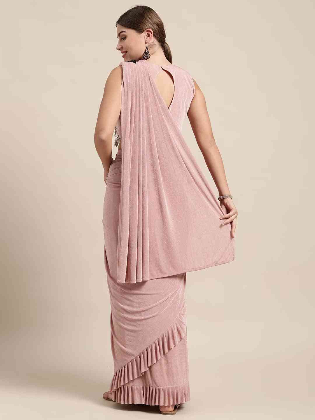 Stylish Viscose Rayon Muvel Colour Solid Saree Party Wear Saree