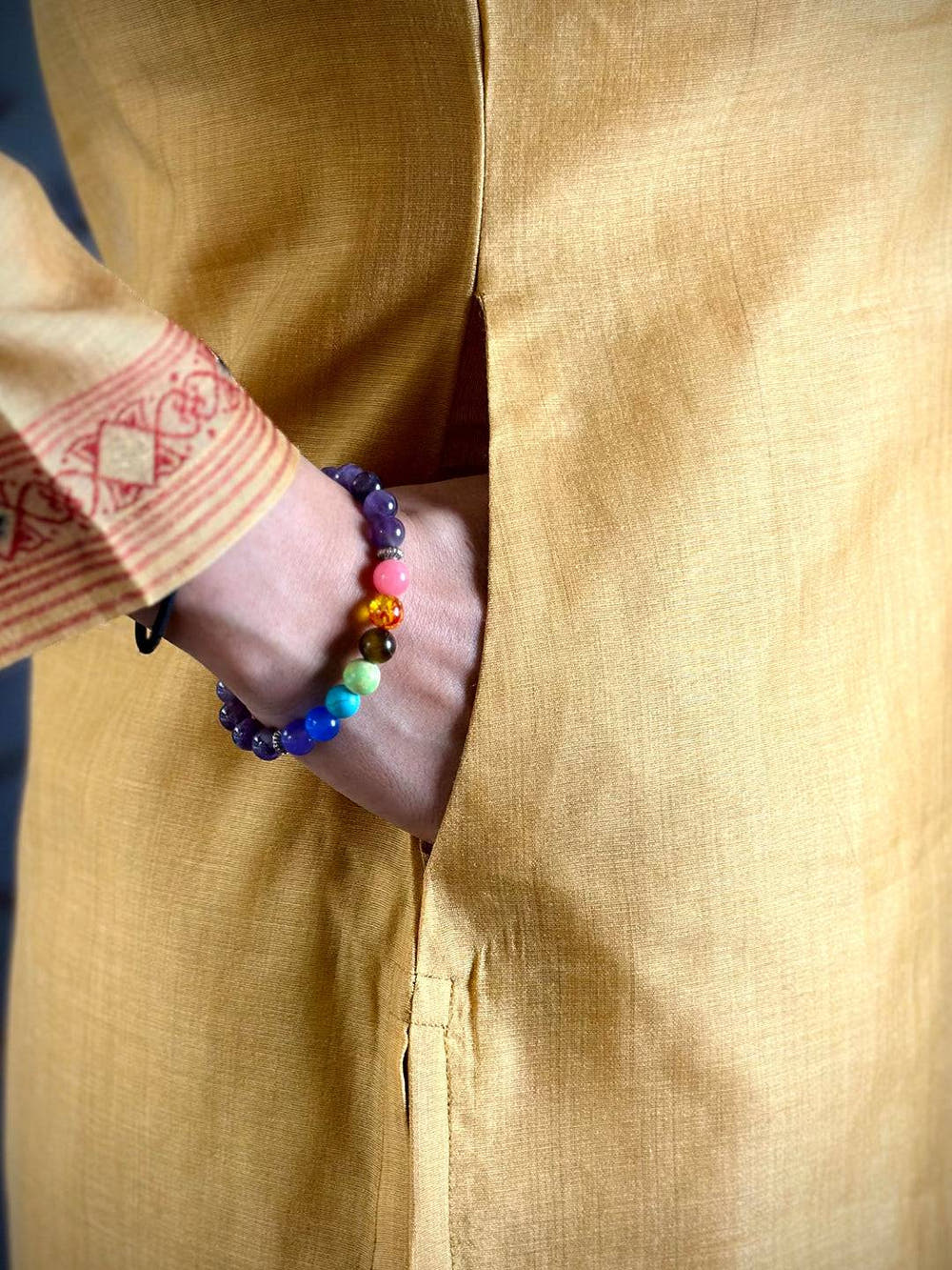 Classic Mustard Mul Cotton Floral Dress