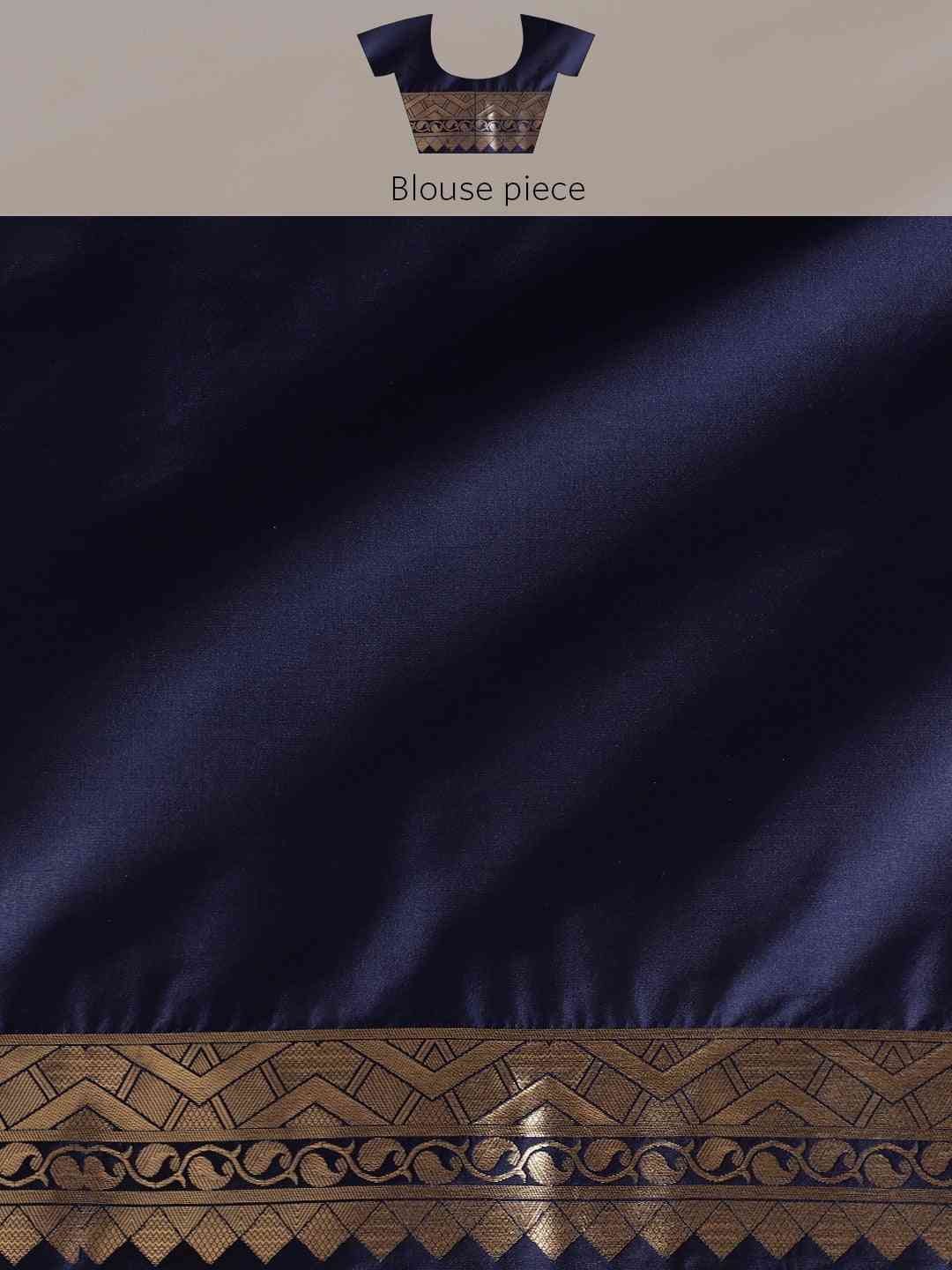 Trendy Dark Blue Colour  Silk Blend Woven Design Banarasi Saree