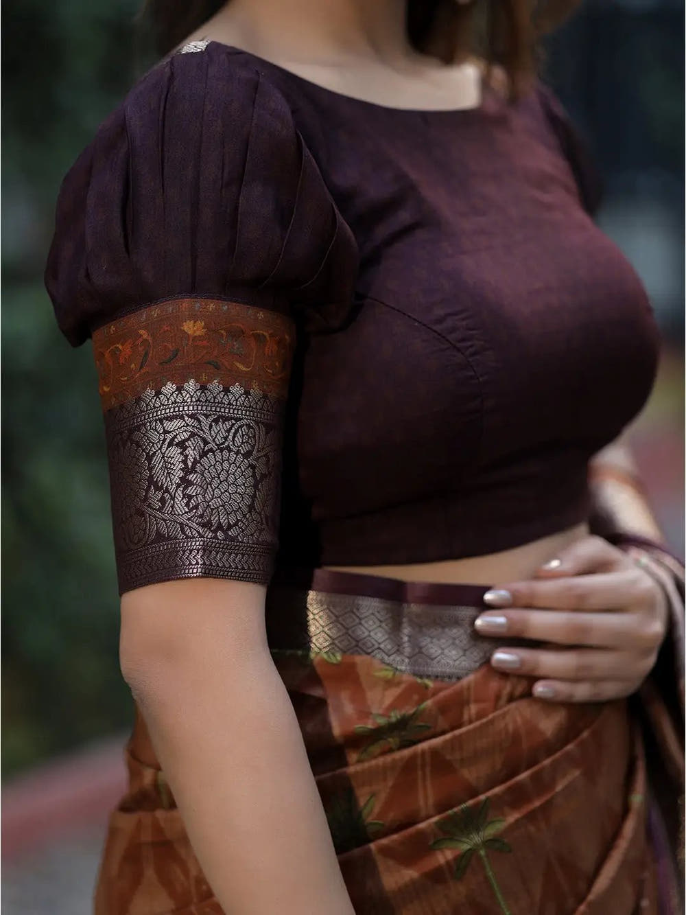 Coffee Brown Colour Pure Viscose Dola Silk Saree with Pichwai Kalamkari Print - Luxe