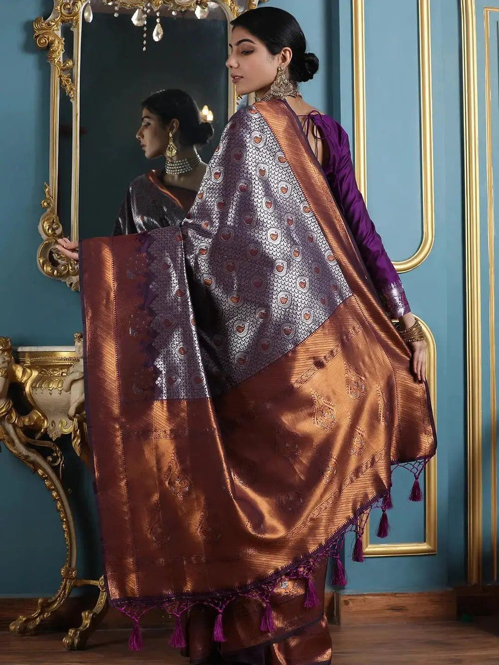Kanjivaram Silk Saree With Zari Work