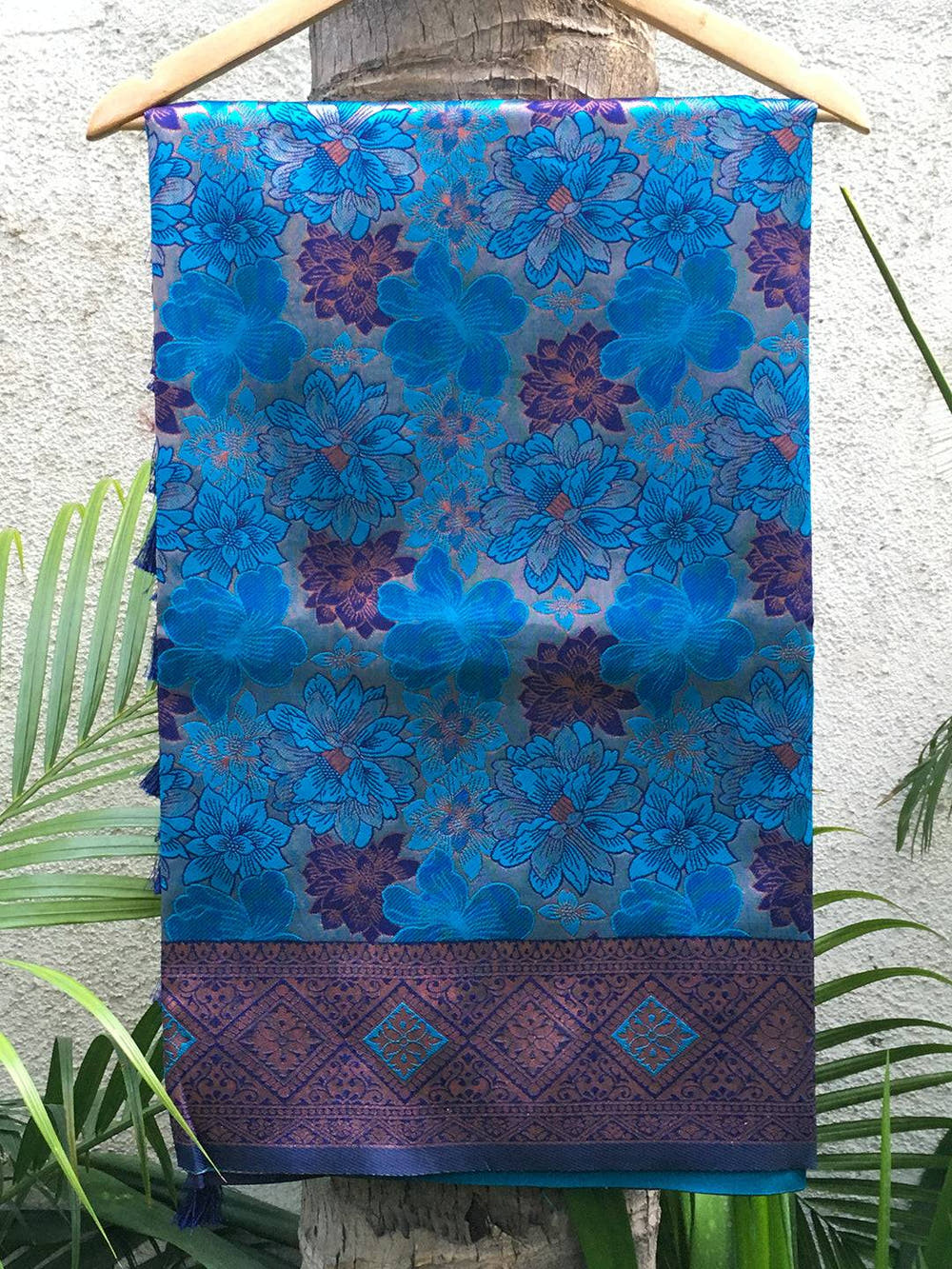 Royal Blue Soft Silk Butta Weaving Saree
