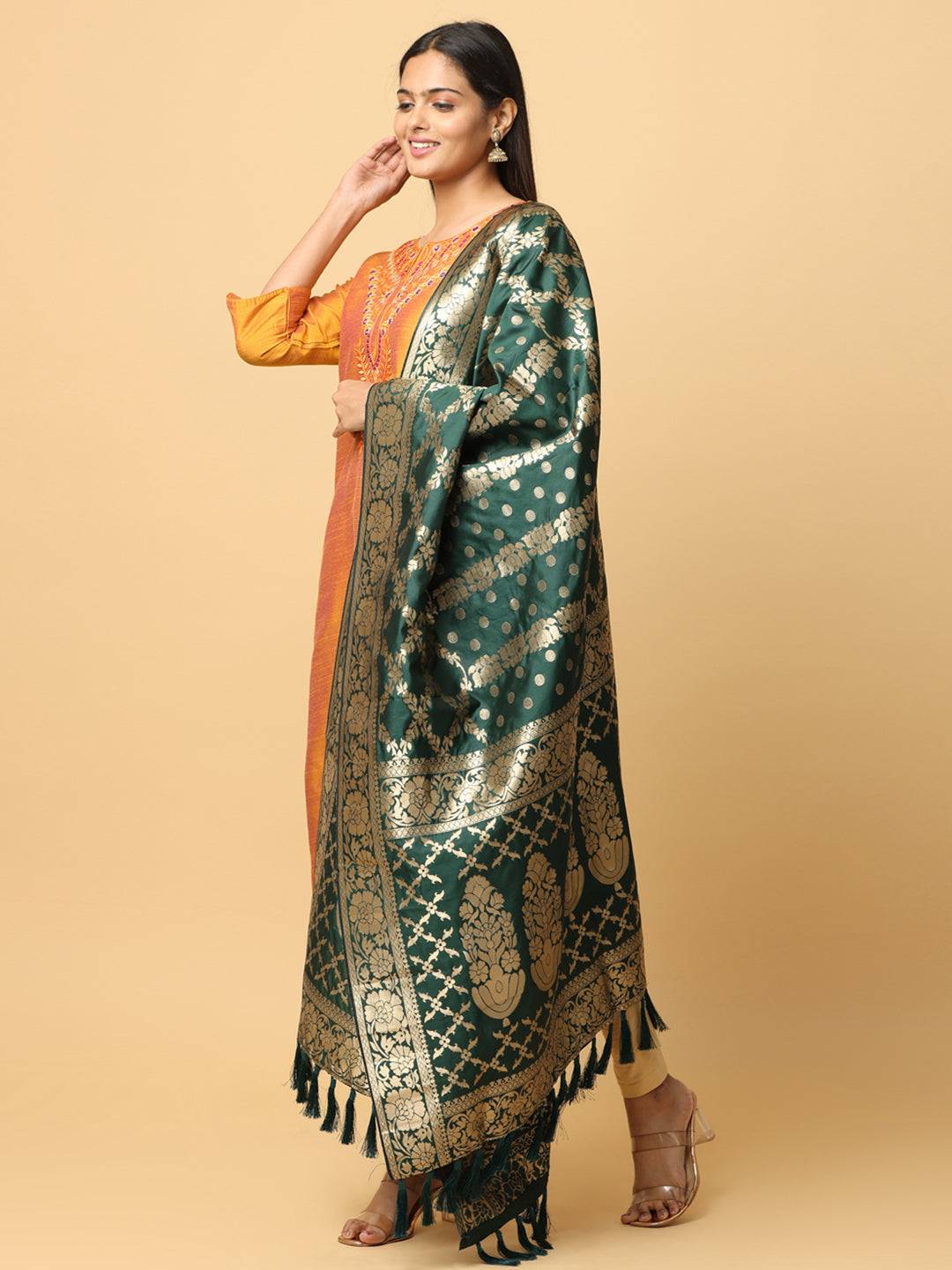 Bollywood Silk Blend Woven Design Dupatta