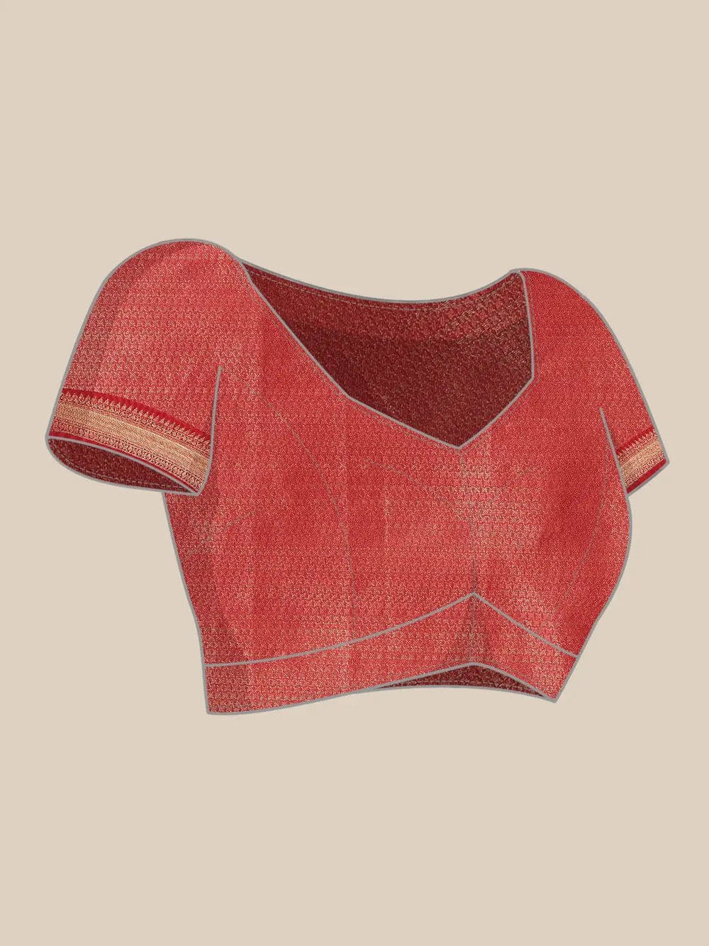 Red Colour Digital Floral Print Pattu Banarasi Silk Saree