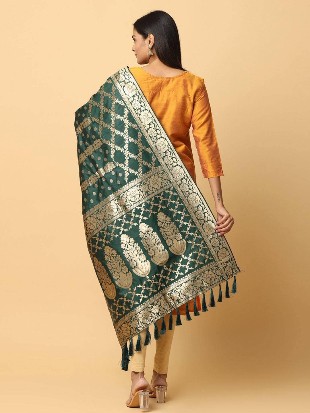 Bollywood Silk Blend Woven Design Dupatta