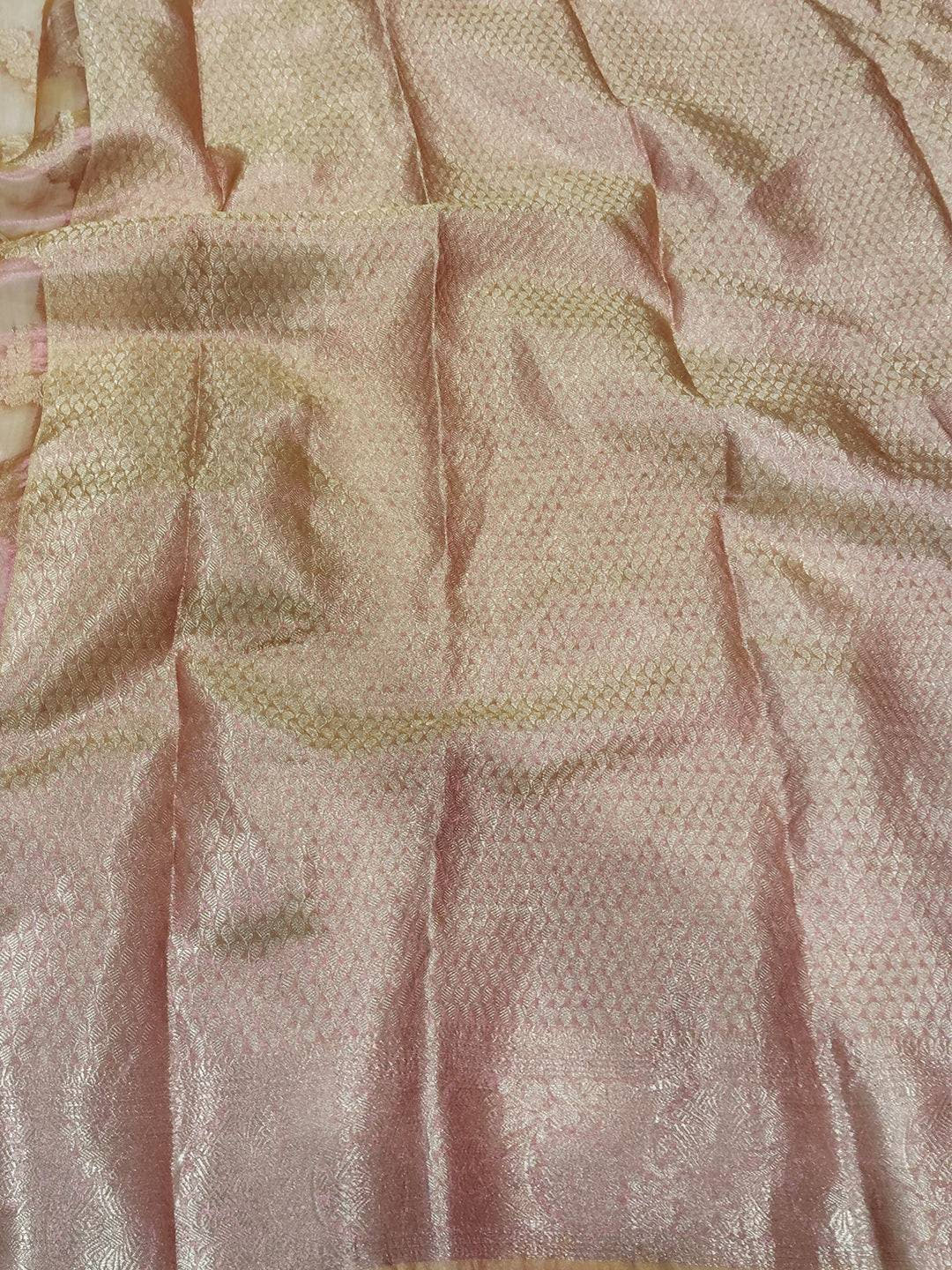Rust Radiant Dual Tone Tissue Silk Saree