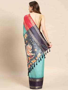 Ganga Jamuna Pattu Border Banarasi Soft Silk Saree