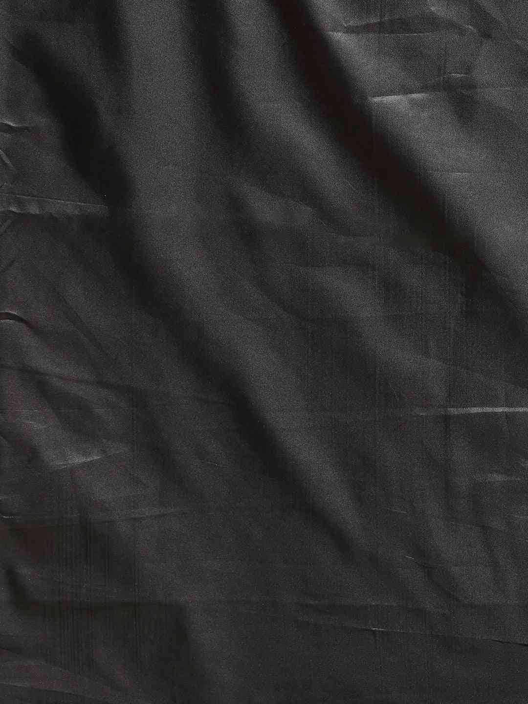 Banarasi Black Colour Geometric Design Silk Cotton Saree