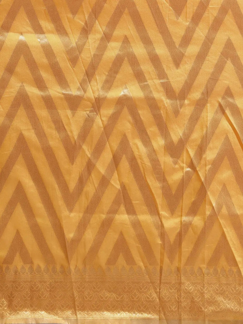 Banarasi Geometric Design Mustard Colour Katan Silk Saree