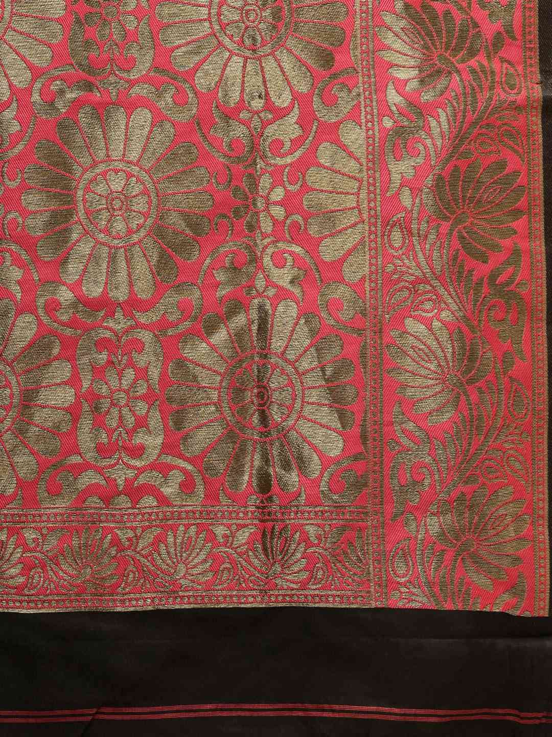 Banarasi Gajari Colour With Zari Border Saree