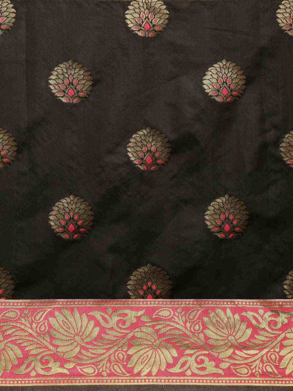 Banarasi Gajari Colour With Zari Border Saree