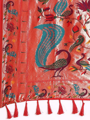 Exquisite Yevla Paithani Minakari Work Silk Saree