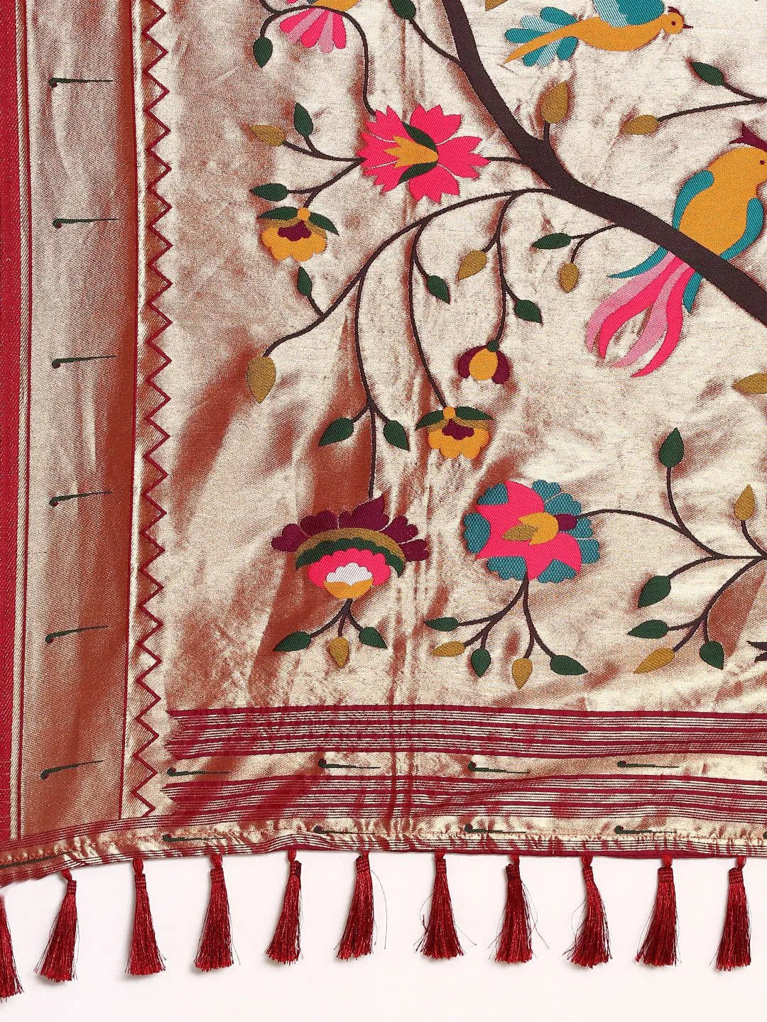 Exquisite Yevla Paithani Minakari Work Silk Saree