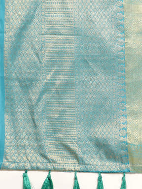 Banarasi Katan Silk Flower Design Saree