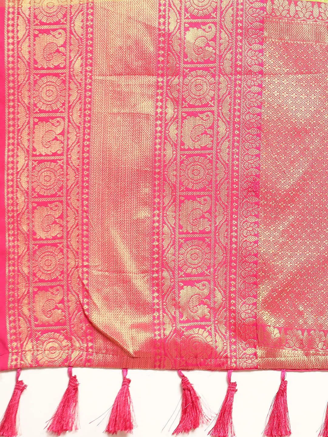 Banarasi Katan Silk Flower Design Saree