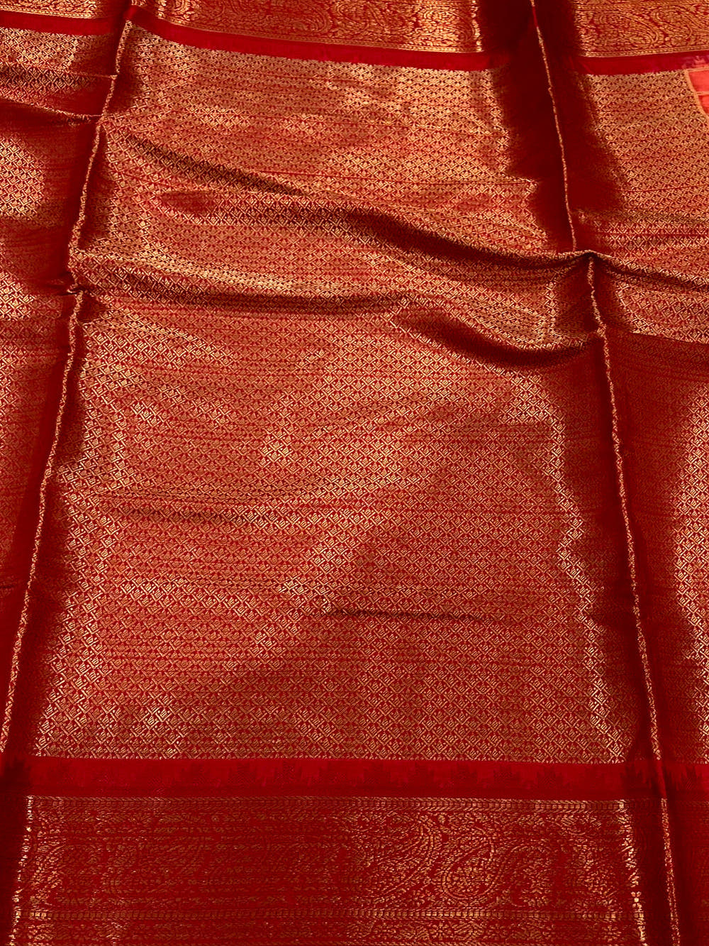 Red Floral Bloom Kovai Rettapet Saree