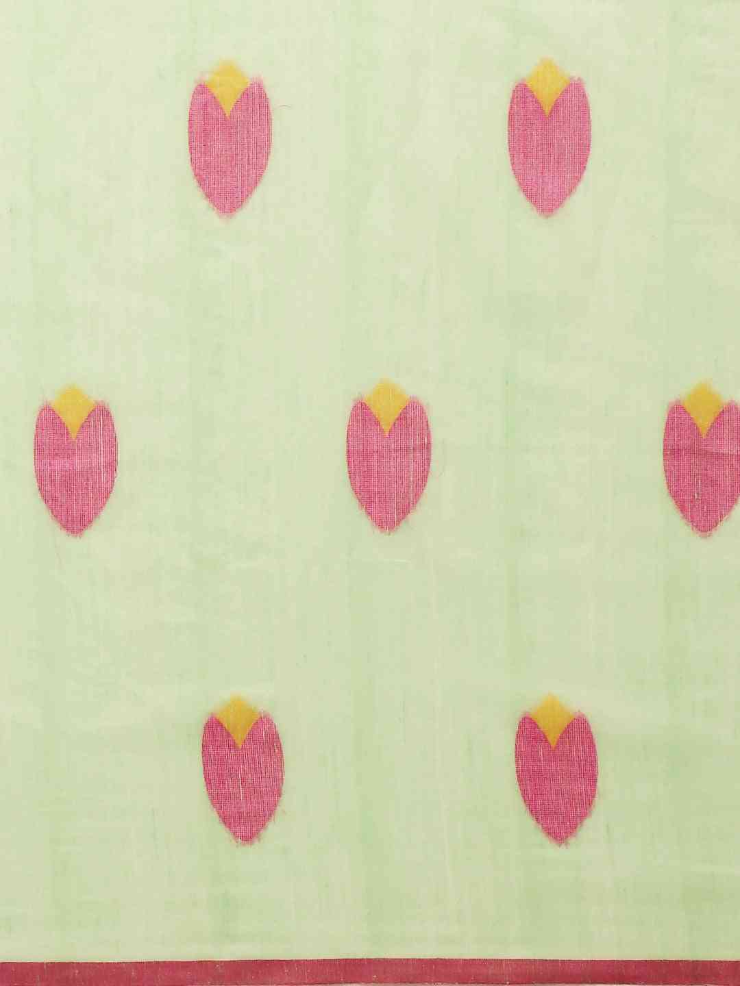 Pista Colour Woven Desing Linen Saree