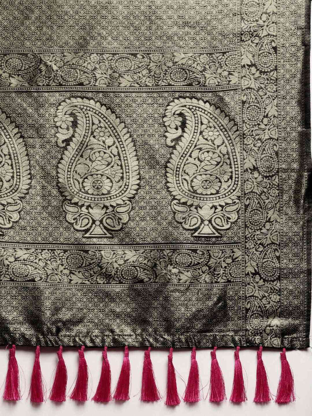 Bollywood Black Colour Woven Design Cotton Saree