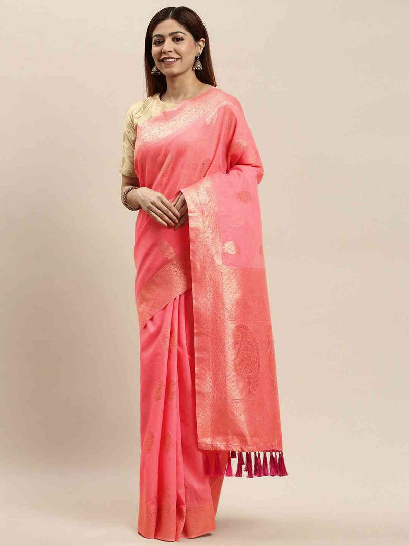 Bollywood Muvel Colour Woven Design Cotton Saree