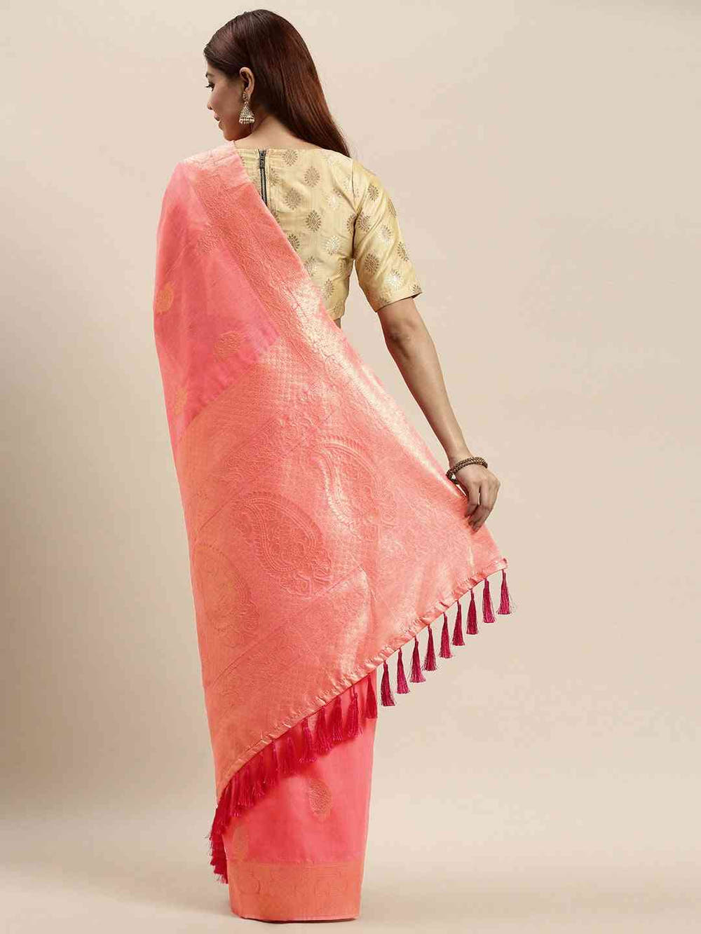 Bollywood Muvel Colour Woven Design Cotton Saree