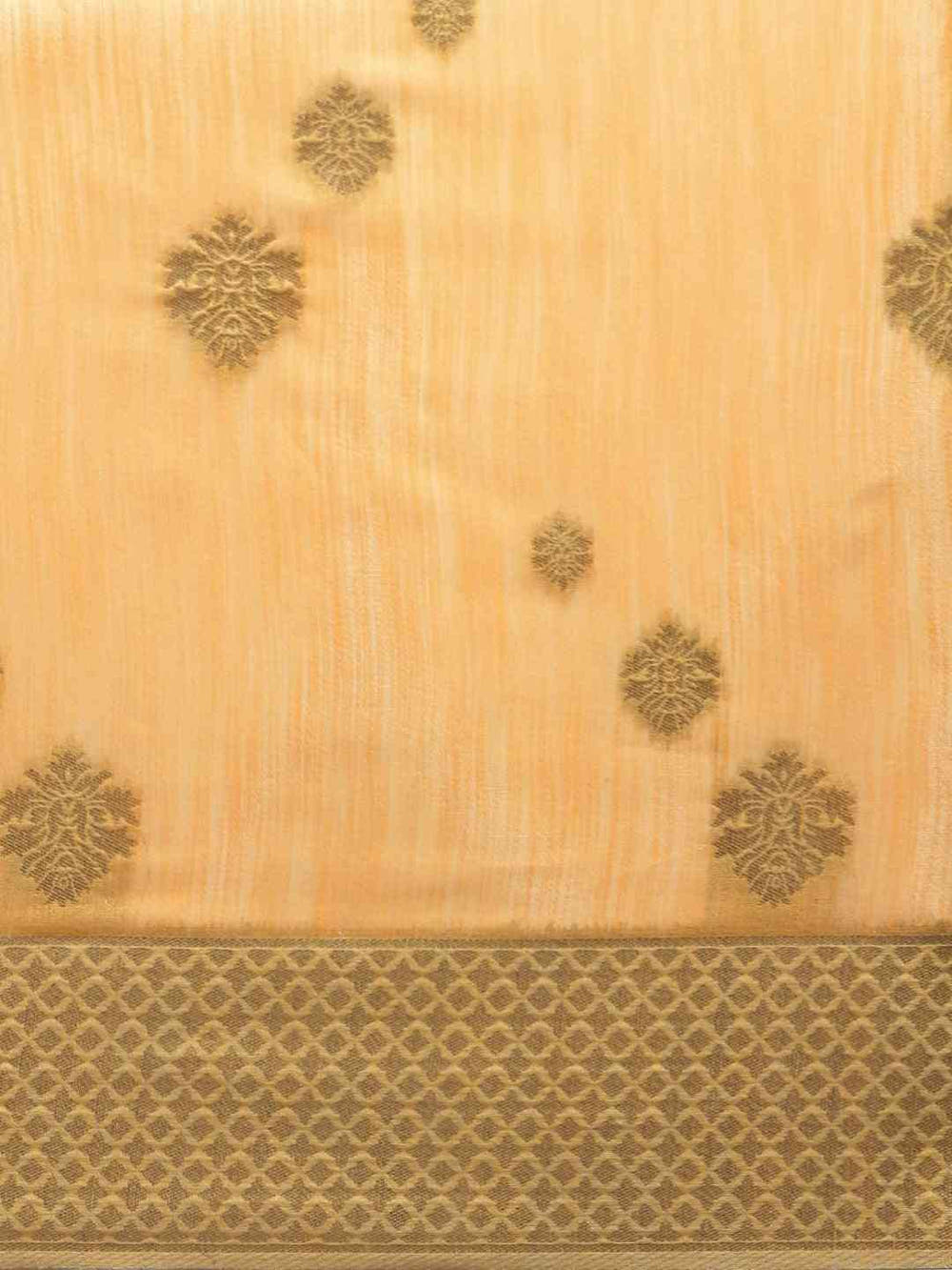 Bollywood Orange Colour Woven Design Cotton Saree